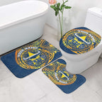 Personalized North Queensland Cowboys Bathroom Set Polynesian Tribal Chest and Sleeve Tattoo