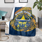 Personalized North Queensland Cowboys Blanket Polynesian Tribal Chest and Sleeve Tattoo