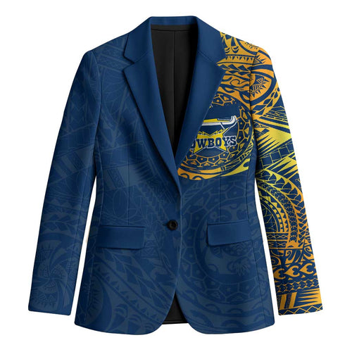Personalized North Queensland Cowboys Blazer Polynesian Tribal Chest and Sleeve Tattoo