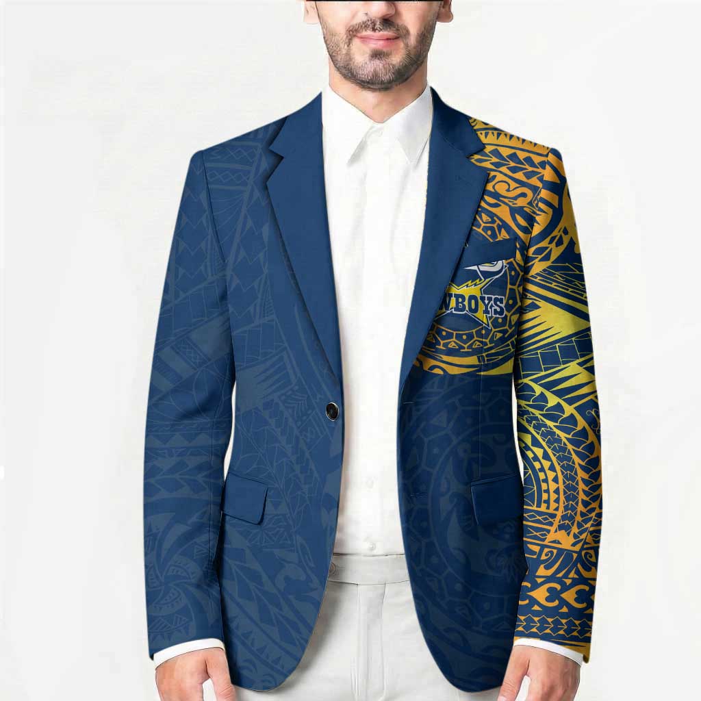 Personalized North Queensland Cowboys Blazer Polynesian Tribal Chest and Sleeve Tattoo