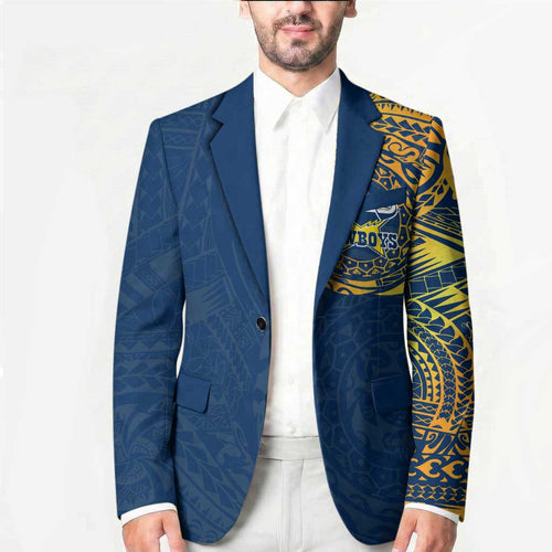 Personalized North Queensland Cowboys Blazer Polynesian Tribal Chest and Sleeve Tattoo