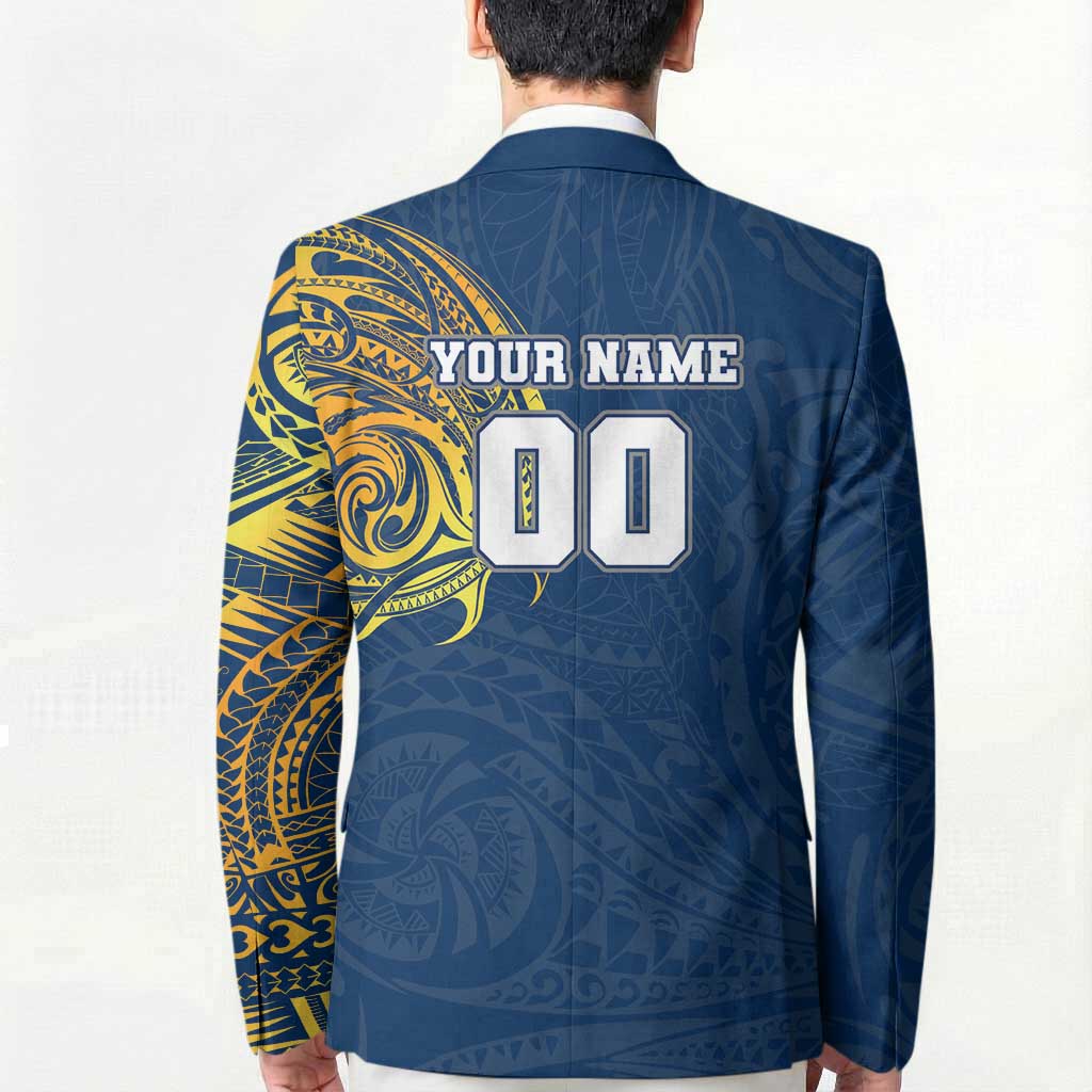 Personalized North Queensland Cowboys Blazer Polynesian Tribal Chest and Sleeve Tattoo