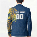 Personalized North Queensland Cowboys Blazer Polynesian Tribal Chest and Sleeve Tattoo