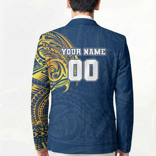 Personalized North Queensland Cowboys Blazer Polynesian Tribal Chest and Sleeve Tattoo