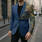 Personalized North Queensland Cowboys Blazer Polynesian Tribal Chest and Sleeve Tattoo