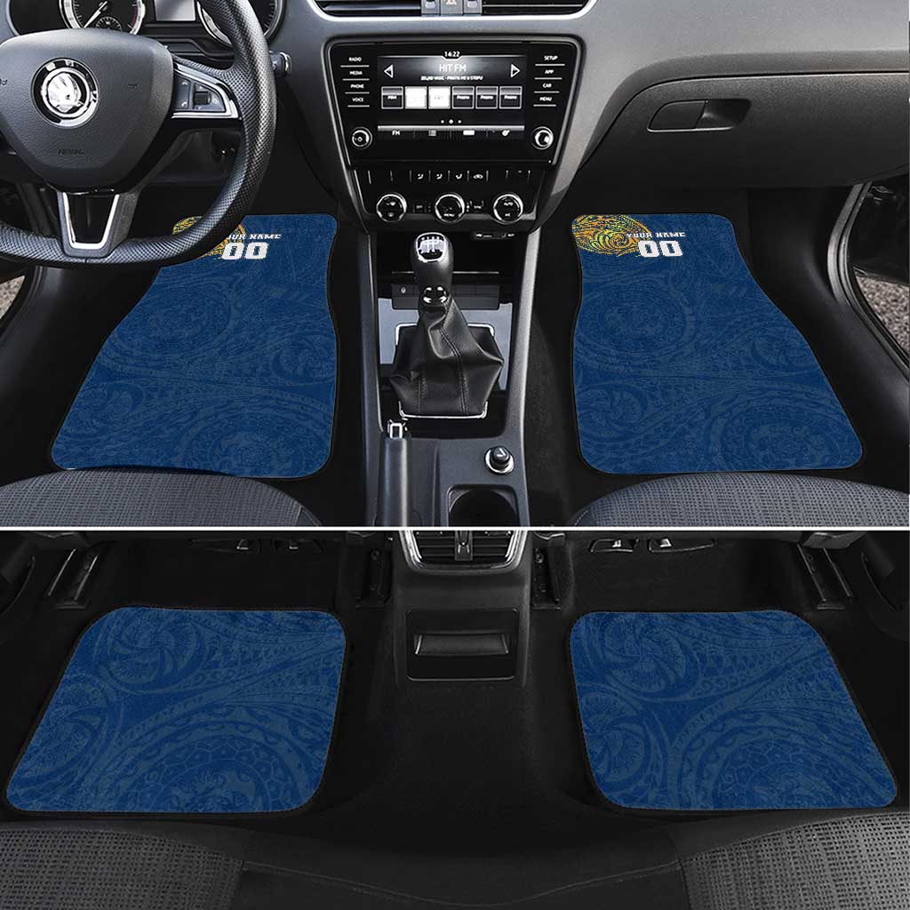 Personalized North Queensland Cowboys Car Mats Polynesian Tribal Chest and Sleeve Tattoo