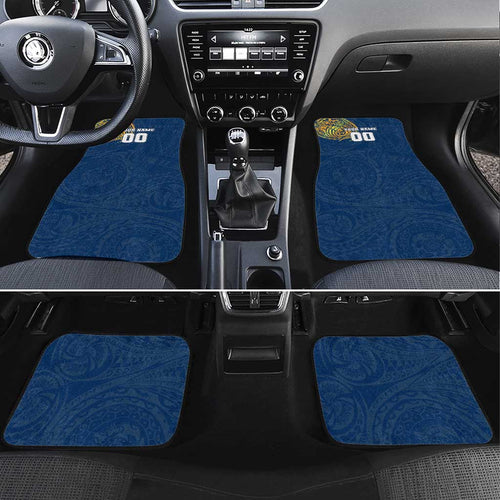 Personalized North Queensland Cowboys Car Mats Polynesian Tribal Chest and Sleeve Tattoo