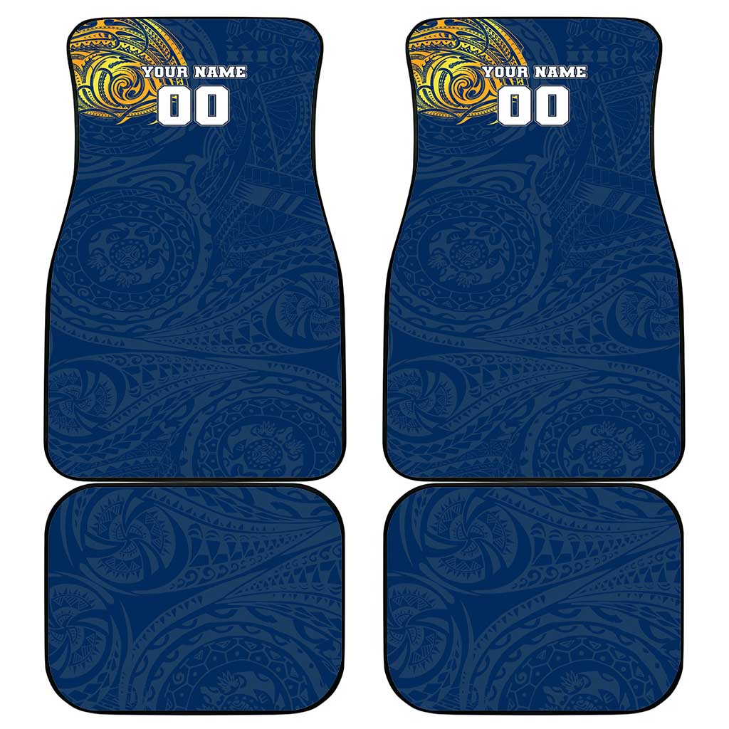 Personalized North Queensland Cowboys Car Mats Polynesian Tribal Chest and Sleeve Tattoo