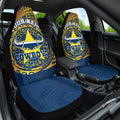 Personalized North Queensland Cowboys Car Seat Cover Polynesian Tribal Chest and Sleeve Tattoo