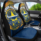Personalized North Queensland Cowboys Car Seat Cover Polynesian Tribal Chest and Sleeve Tattoo