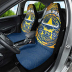 Personalized North Queensland Cowboys Car Seat Cover Polynesian Tribal Chest and Sleeve Tattoo