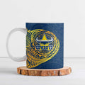 Personalized North Queensland Cowboys Ceramic Mug Polynesian Tribal Chest and Sleeve Tattoo