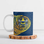 Personalized North Queensland Cowboys Ceramic Mug Polynesian Tribal Chest and Sleeve Tattoo