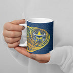 Personalized North Queensland Cowboys Ceramic Mug Polynesian Tribal Chest and Sleeve Tattoo