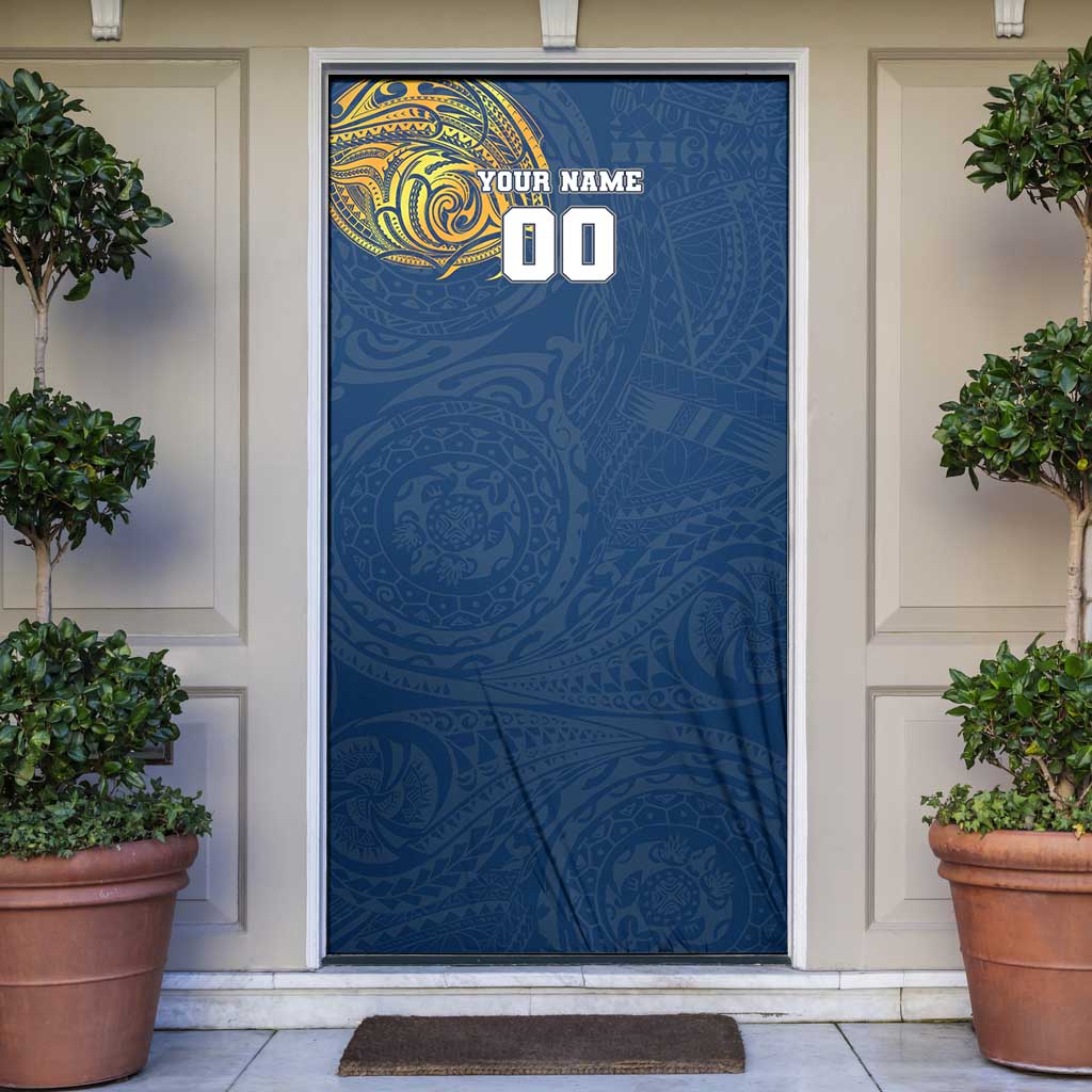 Personalized North Queensland Cowboys Door Cover Polynesian Tribal Chest and Sleeve Tattoo