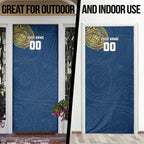 Personalized North Queensland Cowboys Door Cover Polynesian Tribal Chest and Sleeve Tattoo