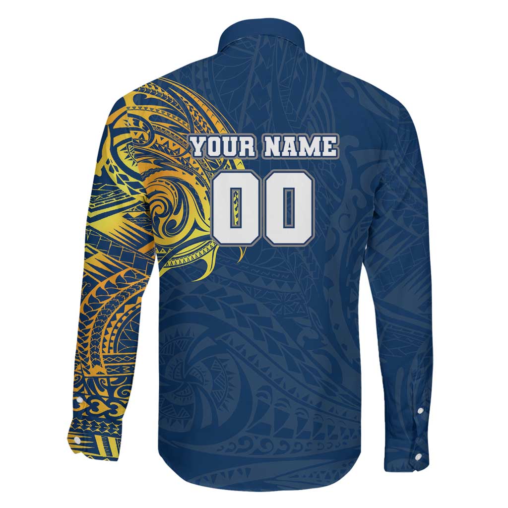 Personalized North Queensland Cowboys Family Matching Summer Maxi Dress and Hawaiian Shirt Polynesian Tribal Chest and Sleeve Tattoo