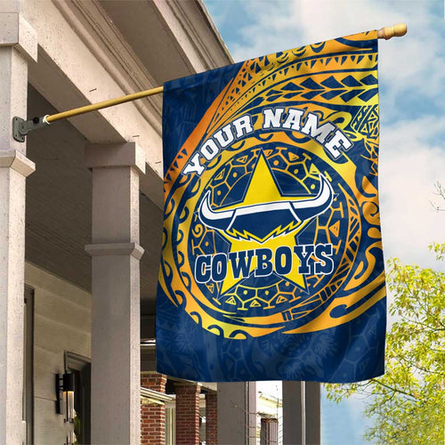 Personalized North Queensland Cowboys Garden Flag Polynesian Tribal Chest and Sleeve Tattoo