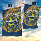 Personalized North Queensland Cowboys Garden Flag Polynesian Tribal Chest and Sleeve Tattoo