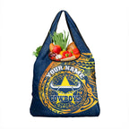 Personalized North Queensland Cowboys Grocery Bag Polynesian Tribal Chest and Sleeve Tattoo