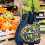 Personalized North Queensland Cowboys Grocery Bag Polynesian Tribal Chest and Sleeve Tattoo