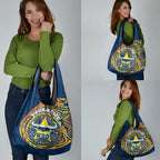 Personalized North Queensland Cowboys Grocery Bag Polynesian Tribal Chest and Sleeve Tattoo