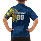 Personalized North Queensland Cowboys Hawaiian Shirt Polynesian Tribal Chest and Sleeve Tattoo