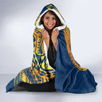 Personalized North Queensland Cowboys Hooded Blanket Polynesian Tribal Chest and Sleeve Tattoo