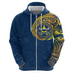 Personalized North Queensland Cowboys Hoodie Polynesian Tribal Chest and Sleeve Tattoo