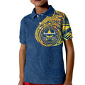 Personalized North Queensland Cowboys Kid Polo Shirt Polynesian Tribal Chest and Sleeve Tattoo