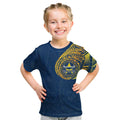 Personalized North Queensland Cowboys Kid T Shirt Polynesian Tribal Chest and Sleeve Tattoo