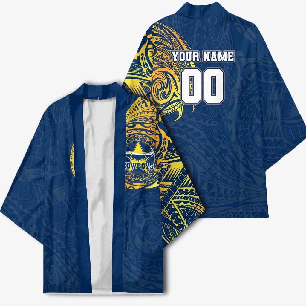 Personalized North Queensland Cowboys Kimono Polynesian Tribal Chest and Sleeve Tattoo