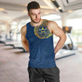 Personalized North Queensland Cowboys Men Tank Top Polynesian Tribal Chest and Sleeve Tattoo