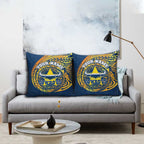Personalized North Queensland Cowboys Pillow Cover Polynesian Tribal Chest and Sleeve Tattoo
