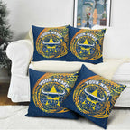 Personalized North Queensland Cowboys Pillow Cover Polynesian Tribal Chest and Sleeve Tattoo