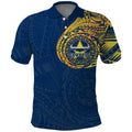 Personalized North Queensland Cowboys Polo Shirt Polynesian Tribal Chest and Sleeve Tattoo