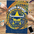 Personalized North Queensland Cowboys Puzzle Polynesian Tribal Chest and Sleeve Tattoo