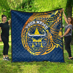 Personalized North Queensland Cowboys Quilt Polynesian Tribal Chest and Sleeve Tattoo