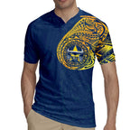 Personalized North Queensland Cowboys Rugby Jersey Polynesian Tribal Chest and Sleeve Tattoo