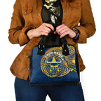 Personalized North Queensland Cowboys Shoulder Handbag Polynesian Tribal Chest and Sleeve Tattoo