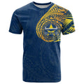 Personalized North Queensland Cowboys T Shirt Polynesian Tribal Chest and Sleeve Tattoo