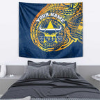 Personalized North Queensland Cowboys Tapestry Polynesian Tribal Chest and Sleeve Tattoo