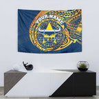 Personalized North Queensland Cowboys Tapestry Polynesian Tribal Chest and Sleeve Tattoo