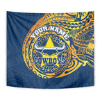 Personalized North Queensland Cowboys Tapestry Polynesian Tribal Chest and Sleeve Tattoo
