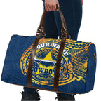 Personalized North Queensland Cowboys Travel Bag Polynesian Tribal Chest and Sleeve Tattoo