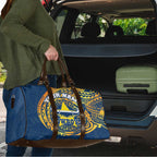 Personalized North Queensland Cowboys Travel Bag Polynesian Tribal Chest and Sleeve Tattoo