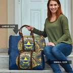 Personalized North Queensland Cowboys Travel Bag Polynesian Tribal Chest and Sleeve Tattoo