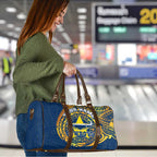 Personalized North Queensland Cowboys Travel Bag Polynesian Tribal Chest and Sleeve Tattoo