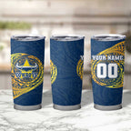 Personalized North Queensland Cowboys Tumbler Cup Polynesian Tribal Chest and Sleeve Tattoo