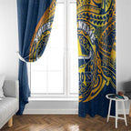 Personalized North Queensland Cowboys Window Curtain Polynesian Tribal Chest and Sleeve Tattoo
